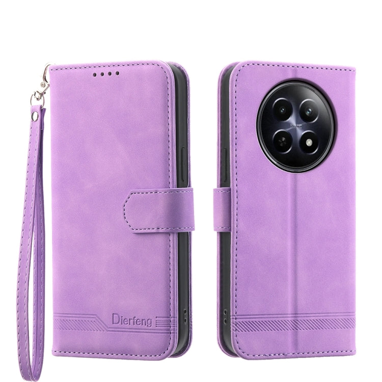 Dierfeng Dream Line TPU Hybrid PU Leather Phone Case, For Realme 14 Pro, For Realme C75 / Realme 14x, For Realme 13+, For Realme GT 6 Global, For Realme 12 5G, For Realme 12+, For Realme 12 Pro+, For Realme 11 4G