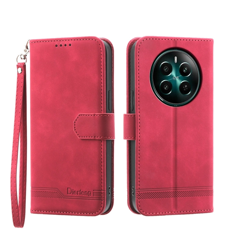 Dierfeng Dream Line TPU Hybrid PU Leather Phone Case, For Realme 14 Pro, For Realme C75 / Realme 14x, For Realme 13+, For Realme GT 6 Global, For Realme 12 5G, For Realme 12+, For Realme 12 Pro+, For Realme 11 4G