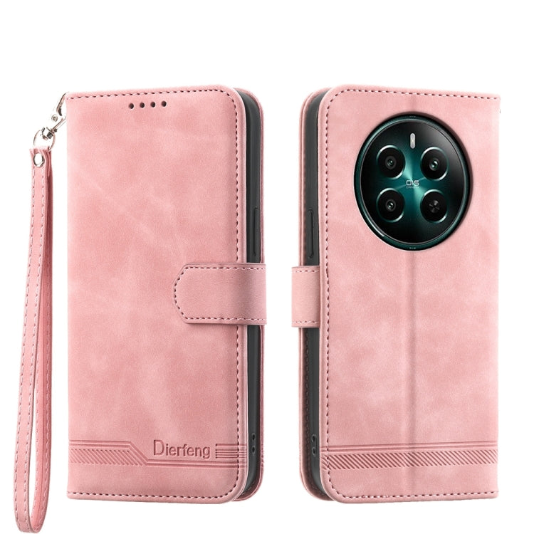 Dierfeng Dream Line TPU Hybrid PU Leather Phone Case, For Realme 14 Pro, For Realme C75 / Realme 14x, For Realme 13+, For Realme GT 6 Global, For Realme 12 5G, For Realme 12+, For Realme 12 Pro+, For Realme 11 4G