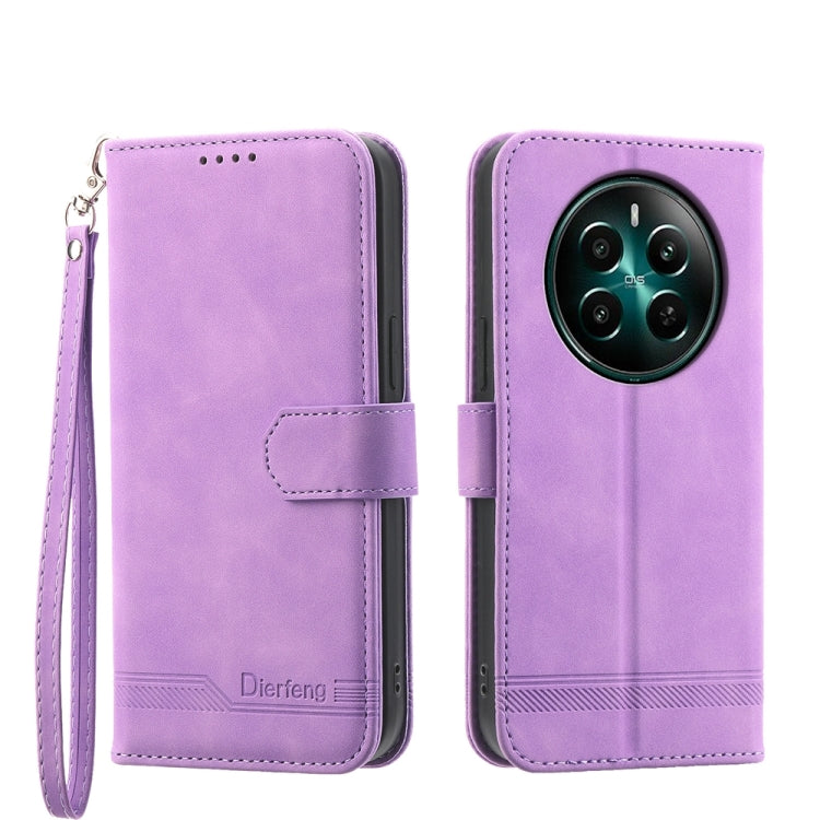 Dierfeng Dream Line TPU Hybrid PU Leather Phone Case, For Realme 14 Pro, For Realme C75 / Realme 14x, For Realme 13+, For Realme GT 6 Global, For Realme 12 5G, For Realme 12+, For Realme 12 Pro+, For Realme 11 4G