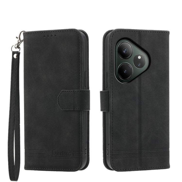 Dierfeng Dream Line TPU Hybrid PU Leather Phone Case, For Realme 14 Pro, For Realme C75 / Realme 14x, For Realme 13+, For Realme GT 6 Global, For Realme 12 5G, For Realme 12+, For Realme 12 Pro+, For Realme 11 4G