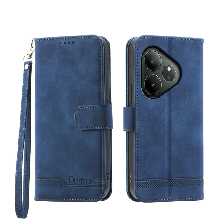 Dierfeng Dream Line TPU Hybrid PU Leather Phone Case, For Realme 14 Pro, For Realme C75 / Realme 14x, For Realme 13+, For Realme GT 6 Global, For Realme 12 5G, For Realme 12+, For Realme 12 Pro+, For Realme 11 4G