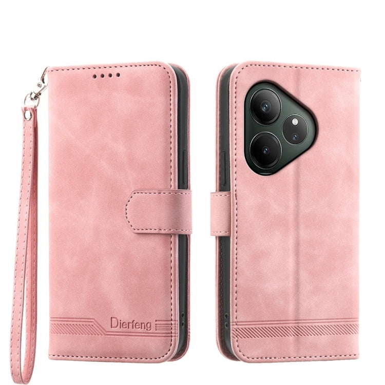 Dierfeng Dream Line TPU Hybrid PU Leather Phone Case, For Realme 14 Pro, For Realme C75 / Realme 14x, For Realme 13+, For Realme GT 6 Global, For Realme 12 5G, For Realme 12+, For Realme 12 Pro+, For Realme 11 4G