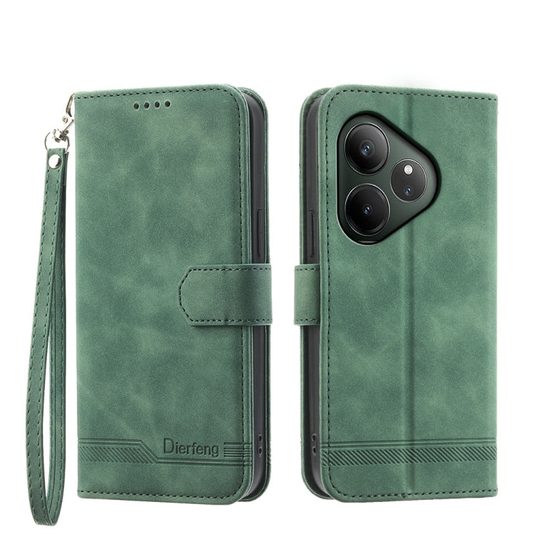 Dierfeng Dream Line TPU Hybrid PU Leather Phone Case, For Realme 14 Pro, For Realme C75 / Realme 14x, For Realme 13+, For Realme GT 6 Global, For Realme 12 5G, For Realme 12+, For Realme 12 Pro+, For Realme 11 4G