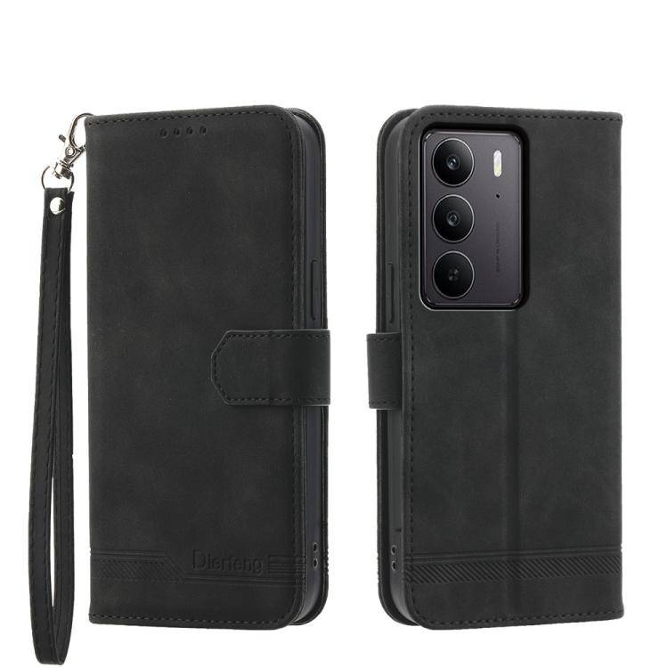 Dierfeng Dream Line TPU Hybrid PU Leather Phone Case, For Realme 14 Pro, For Realme C75 / Realme 14x, For Realme 13+, For Realme GT 6 Global, For Realme 12 5G, For Realme 12+, For Realme 12 Pro+, For Realme 11 4G