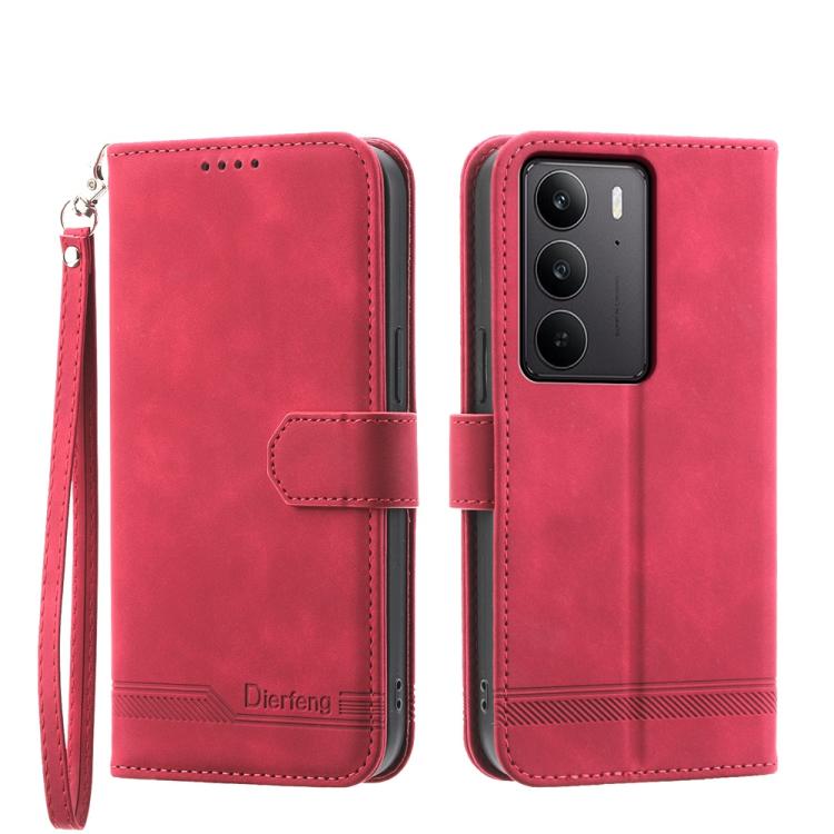 Dierfeng Dream Line TPU Hybrid PU Leather Phone Case, For Realme 14 Pro, For Realme C75 / Realme 14x, For Realme 13+, For Realme GT 6 Global, For Realme 12 5G, For Realme 12+, For Realme 12 Pro+, For Realme 11 4G