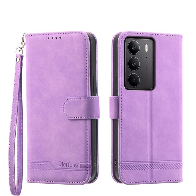 Dierfeng Dream Line TPU Hybrid PU Leather Phone Case, For Realme 14 Pro, For Realme C75 / Realme 14x, For Realme 13+, For Realme GT 6 Global, For Realme 12 5G, For Realme 12+, For Realme 12 Pro+, For Realme 11 4G