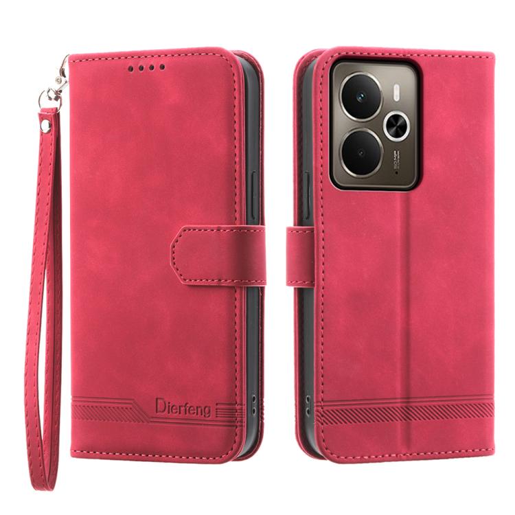 Dierfeng Dream Line TPU Hybrid PU Leather Phone Case, For Realme C100 4G, For Realme 16 5G, For Realme C85 5G / Realme 15x 5G, For Realme C85 Pro 4G, For Realme 15T 5G, For Realme 15 5G / Realme 15 Pro 5G, For Realme 14 / Realme P3 5G, For Realme 14 Pro+