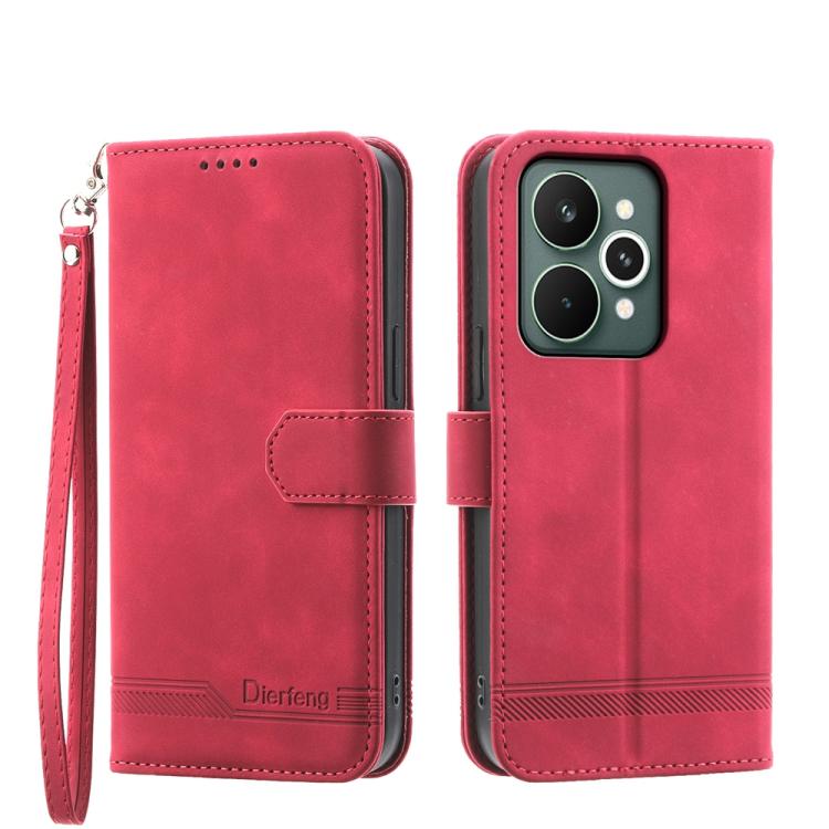 Dierfeng Dream Line TPU Hybrid PU Leather Phone Case, For Realme C100 4G, For Realme 16 5G, For Realme C85 5G / Realme 15x 5G, For Realme C85 Pro 4G, For Realme 15T 5G, For Realme 15 5G / Realme 15 Pro 5G, For Realme 14 / Realme P3 5G, For Realme 14 Pro+