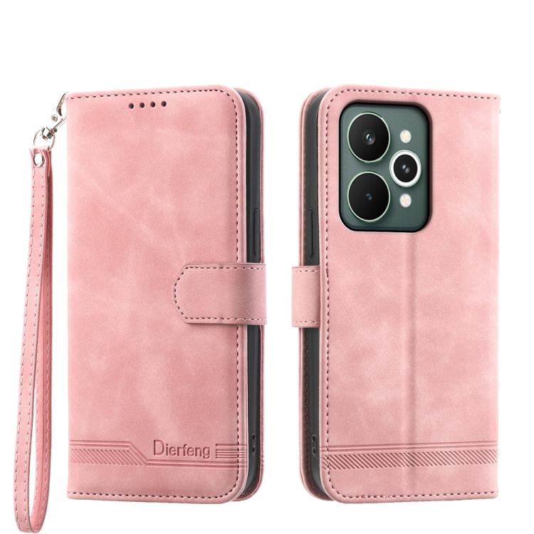 Dierfeng Dream Line TPU Hybrid PU Leather Phone Case, For Realme C100 4G, For Realme 16 5G, For Realme C85 5G / Realme 15x 5G, For Realme C85 Pro 4G, For Realme 15T 5G, For Realme 15 5G / Realme 15 Pro 5G, For Realme 14 / Realme P3 5G, For Realme 14 Pro+