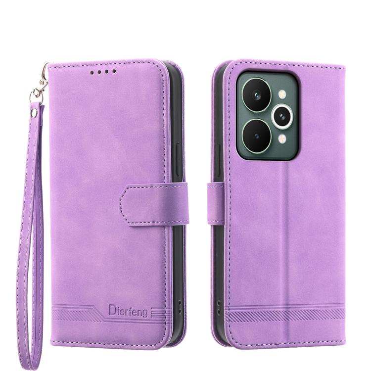 Dierfeng Dream Line TPU Hybrid PU Leather Phone Case, For Realme C100 4G, For Realme 16 5G, For Realme C85 5G / Realme 15x 5G, For Realme C85 Pro 4G, For Realme 15T 5G, For Realme 15 5G / Realme 15 Pro 5G, For Realme 14 / Realme P3 5G, For Realme 14 Pro+