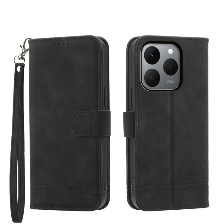 Dierfeng Dream Line TPU Hybrid PU Leather Phone Case, For Realme C100 4G, For Realme 16 5G, For Realme C85 5G / Realme 15x 5G, For Realme C85 Pro 4G, For Realme 15T 5G, For Realme 15 5G / Realme 15 Pro 5G, For Realme 14 / Realme P3 5G, For Realme 14 Pro+