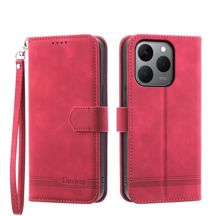 Dierfeng Dream Line TPU Hybrid PU Leather Phone Case, For Realme C100 4G, For Realme 16 5G, For Realme C85 5G / Realme 15x 5G, For Realme C85 Pro 4G, For Realme 15T 5G, For Realme 15 5G / Realme 15 Pro 5G, For Realme 14 / Realme P3 5G, For Realme 14 Pro+