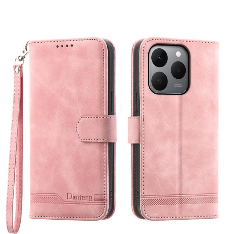Dierfeng Dream Line TPU Hybrid PU Leather Phone Case, For Realme C100 4G, For Realme 16 5G, For Realme C85 5G / Realme 15x 5G, For Realme C85 Pro 4G, For Realme 15T 5G, For Realme 15 5G / Realme 15 Pro 5G, For Realme 14 / Realme P3 5G, For Realme 14 Pro+