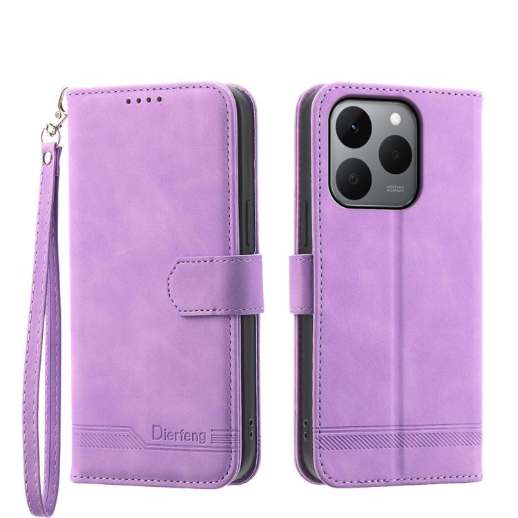 Dierfeng Dream Line TPU Hybrid PU Leather Phone Case, For Realme C100 4G, For Realme 16 5G, For Realme C85 5G / Realme 15x 5G, For Realme C85 Pro 4G, For Realme 15T 5G, For Realme 15 5G / Realme 15 Pro 5G, For Realme 14 / Realme P3 5G, For Realme 14 Pro+