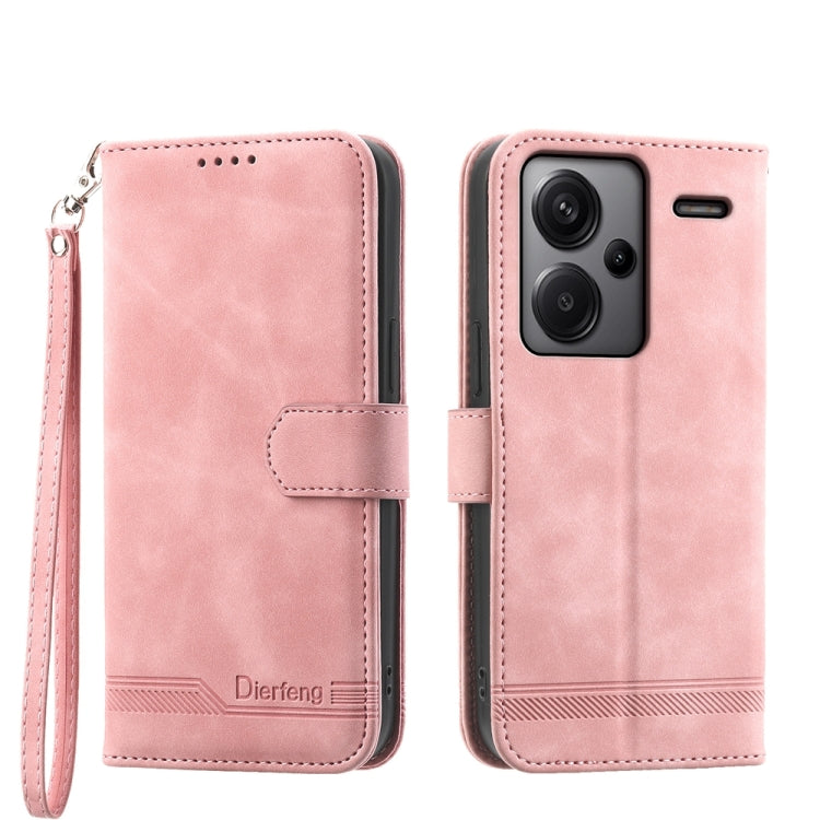 Dierfeng Dream Line TPU + PU Leather Phone Case, For Xiaomi Redmi Note 13 Pro+, For Xiaomi Redmi Note 13 Pro 5G, For Xiaomi 13T, For Xiaomi Redmi Note 12 Turbo 5G/Poco F5, For Xiaomi Redmi Note 12S 4G Global, For Xiaomi Poco X6 Pro 5G