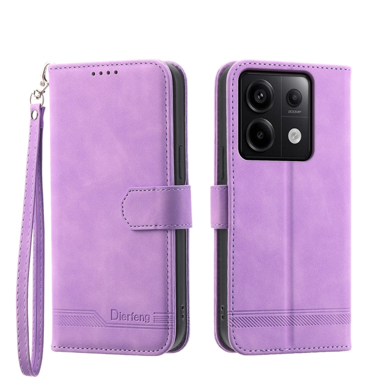 Dierfeng Dream Line TPU + PU Leather Phone Case, For Xiaomi Redmi Note 13 Pro+, For Xiaomi Redmi Note 13 Pro 5G, For Xiaomi 13T, For Xiaomi Redmi Note 12 Turbo 5G/Poco F5, For Xiaomi Redmi Note 12S 4G Global, For Xiaomi Poco X6 Pro 5G
