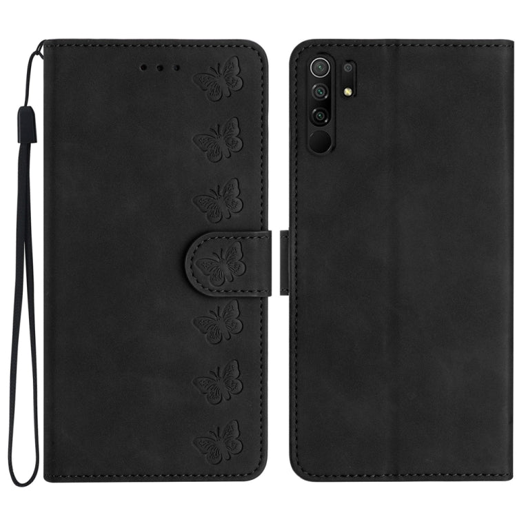 Seven Butterflies Embossed Leather Phone Case, For Xiaomi 11T / 11T Pro, For Xiaomi Redmi 10, For Xiaomi Mi 11 Ultra, For Xiaomi Mi 11 Pro, For Xiaomi Redmi Note 10 5G, For Xiaomi Redmi 9A, For Xiaomi Redmi 9, For Xiaomi Redmi 9C