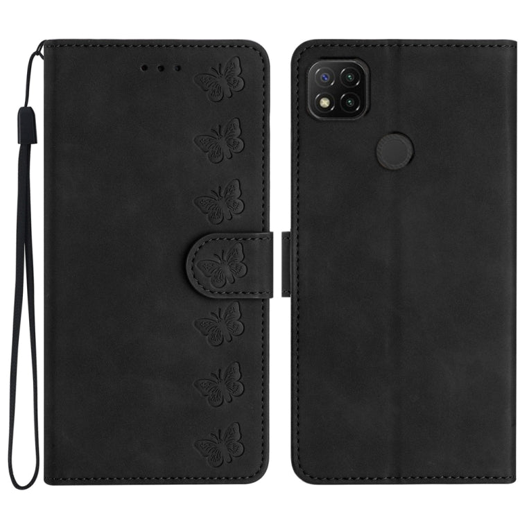 Seven Butterflies Embossed Leather Phone Case, For Xiaomi Redmi Note 9 5G / Note 9T, For Xiaomi Mi 10T Lite, For Xiaomi Mi 10T / 10T Pro, For Xiaomi Redmi 9A, For Xiaomi Redmi 9, For Xiaomi Redmi 9C, For Xiaomi Redmi Note 8T