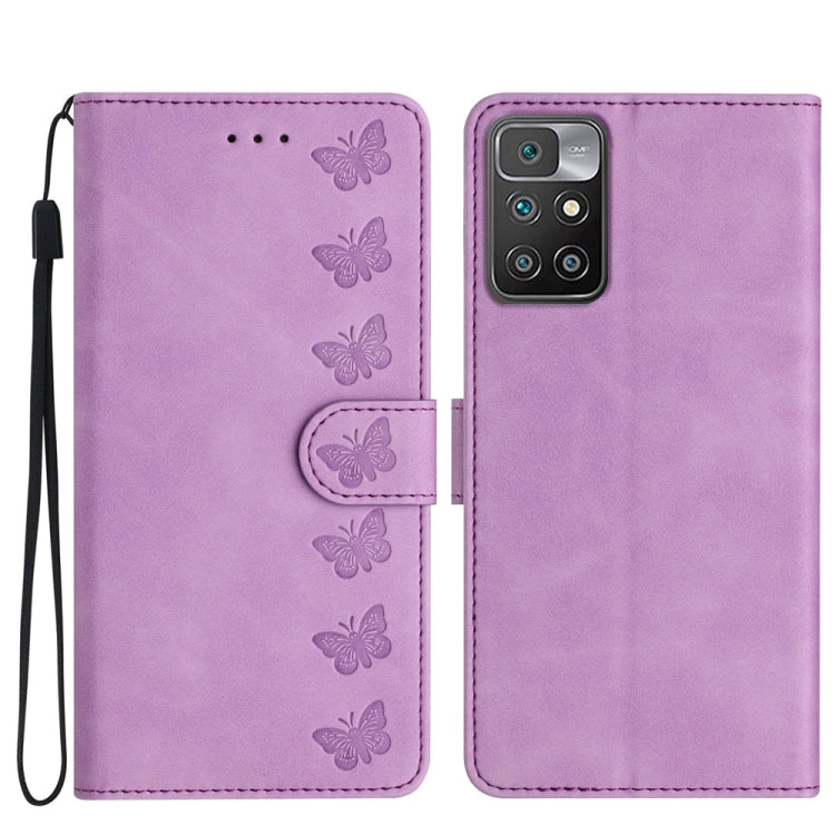 Seven Butterflies Embossed Leather Phone Case, For Xiaomi Redmi A1, For Xiaomi Redmi Note 11 Pro 5G Global, For Xiaomi 12 Lite, For Xiaomi Redmi 10A, For Xiaomi Redmi 10C, For Xiaomi Redmi Note 11 5G, For Xiaomi Redmi 10 2022, For Xiaomi 12 Pro