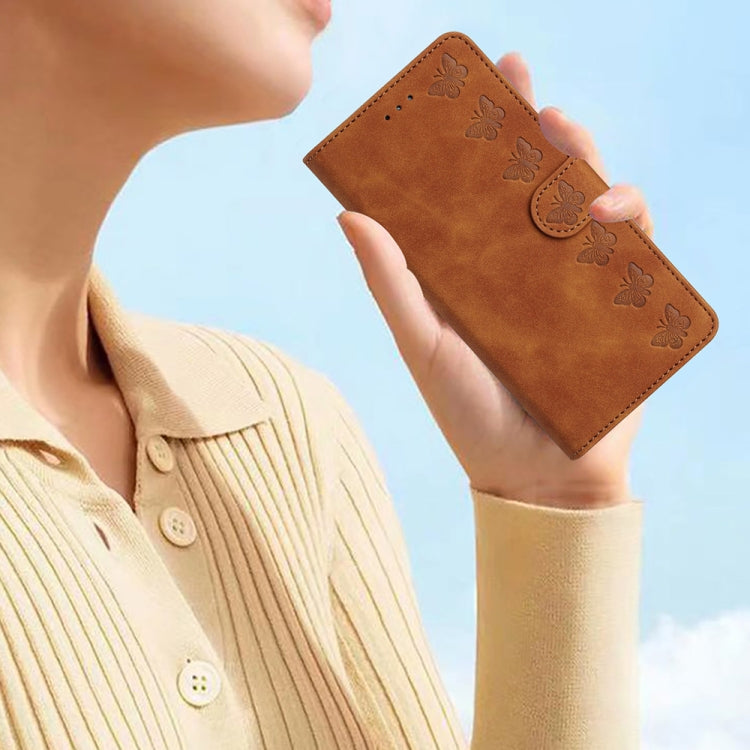 Seven Butterflies Embossed Leather Phone Case, For Xiaomi Redmi Note 8T