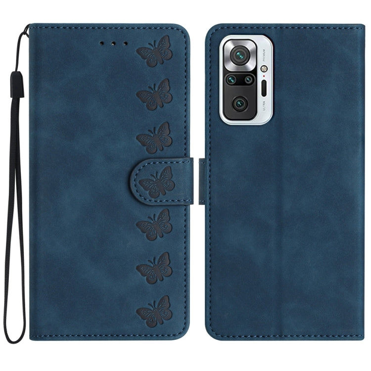 Seven Butterflies Embossed Leather Phone Case, For Xiaomi 11T / 11T Pro, For Xiaomi Redmi 10, For Xiaomi Mi 11 Ultra, For Xiaomi Mi 11 Pro, For Xiaomi Redmi Note 10 5G, For Xiaomi Redmi Note 10 4G, For Xiaomi Redmi Note 10 Pro, For Xiaomi Redmi K40