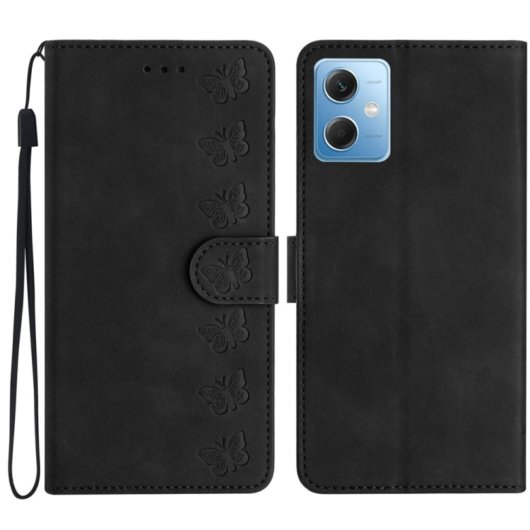 Seven Butterflies Embossed Leather Phone Case, For Xiaomi Redmi 13C 4G, For Xiaomi 13T, For Xiaomi Mi 11 Lite, For Xiaomi Redmi Note 12 Pro 5G Global, For Xiaomi Redmi Note 12 5G Global, For Xiaomi 13 Pro, For Xiaomi 13, For Xiaomi 12T / 12T Pro