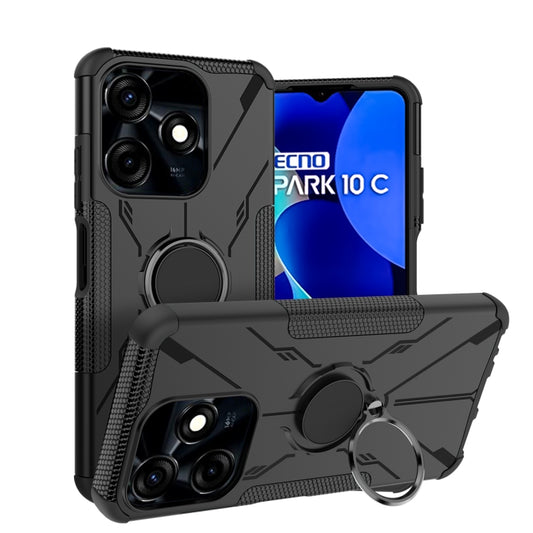 Armor Bear Shockproof PC + TPU Phone Case with Ring, For Tecno Spark 10C, For Tecno Spark Go 2023