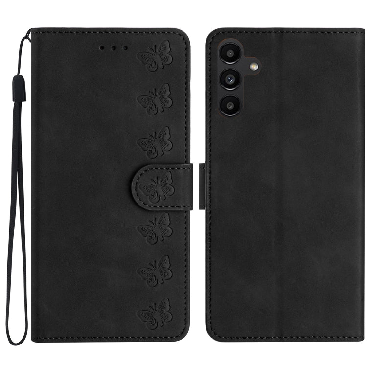 Seven Butterflies Embossed Leather Phone Case, For Samsung Galaxy A13 5G, For Samsung Galaxy A14 5G, For Samsung Galaxy A05s, For Samsung Galaxy A20 / A30, For Samsung Galaxy S24 5G, For Samsung Galaxy A20e, For Samsung Galaxy A20s                     ...