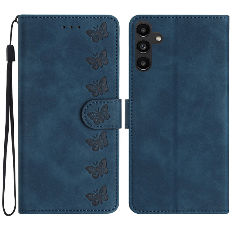 Seven Butterflies Embossed Leather Phone Case, For Samsung Galaxy A13 5G, For Samsung Galaxy A14 5G, For Samsung Galaxy A05s, For Samsung Galaxy A20 / A30, For Samsung Galaxy S24 5G, For Samsung Galaxy A20e, For Samsung Galaxy A20s                     ...