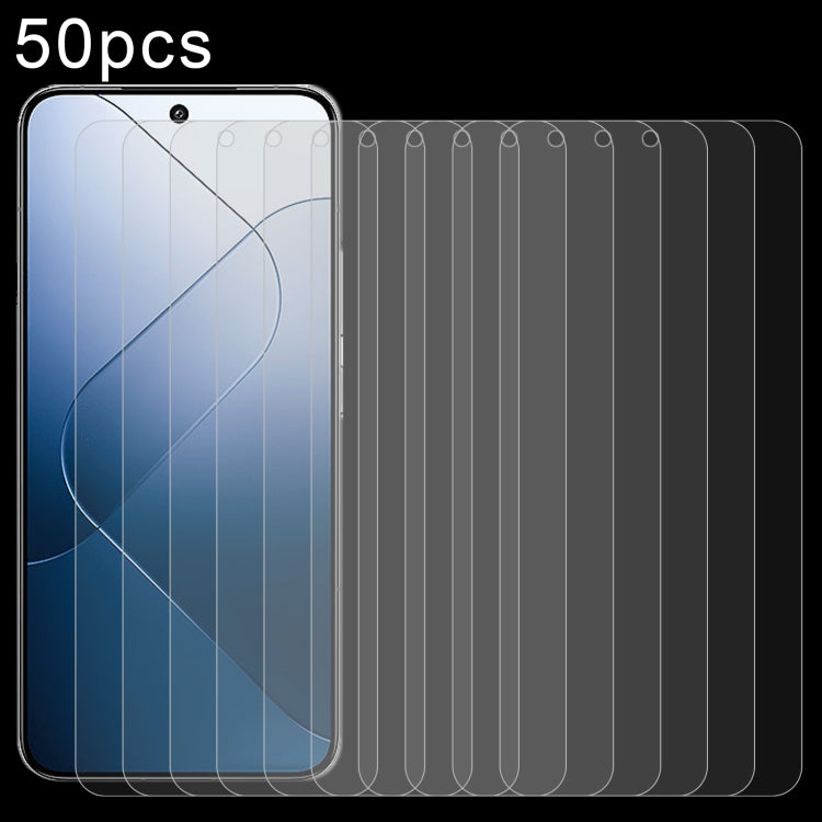 50pcs 0.26mm 9H 2.5D Tempered Glass Film, For Xiaomi Poco M7 Pro 5G, For Xiaomi Poco C75 5G, For Xiaomi Redmi K80 / K80 Pro, For Xiaomi Redmi Note 14 4G, For Xiaomi Redmi A4 5G, For Xiaomi Redmi 14R / A3 Pro, For Xiaomi Redmi Note 14 5G                ...