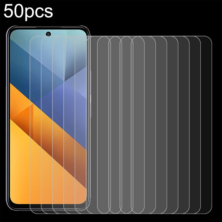 50pcs 0.26mm 9H 2.5D Tempered Glass Film, For Xiaomi Poco M7 Pro 5G, For Xiaomi Poco C75 5G, For Xiaomi Redmi K80 / K80 Pro, For Xiaomi Redmi Note 14 4G, For Xiaomi Redmi A4 5G, For Xiaomi Redmi 14R / A3 Pro, For Xiaomi Redmi Note 14 5G                ...