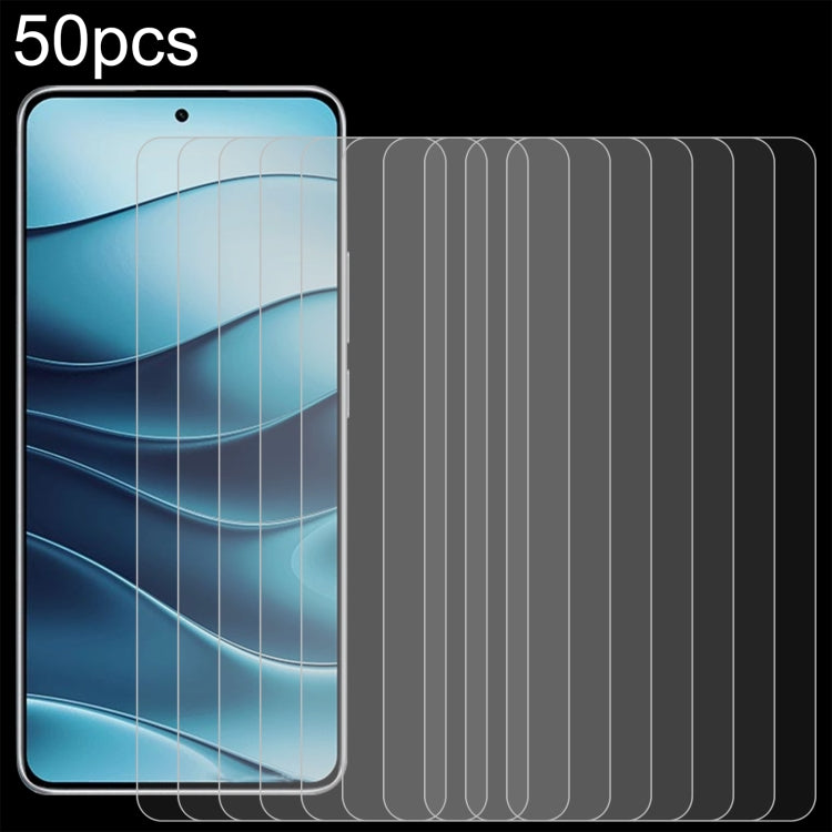 50pcs 0.26mm 9H 2.5D Tempered Glass Film, For Xiaomi Poco M7 Pro 5G, For Xiaomi Poco C75 5G, For Xiaomi Redmi K80 / K80 Pro, For Xiaomi Redmi Note 14 4G, For Xiaomi Redmi A4 5G, For Xiaomi Redmi 14R / A3 Pro, For Xiaomi Redmi Note 14 5G                ...
