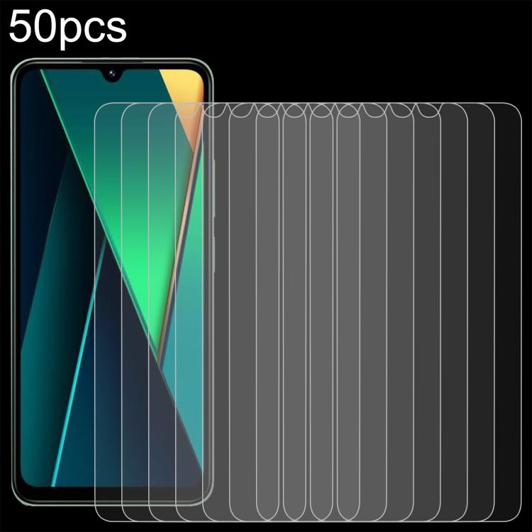 50pcs 0.26mm 9H 2.5D Tempered Glass Film, For Xiaomi Poco M7 Pro 5G, For Xiaomi Poco C75 5G, For Xiaomi Redmi K80 / K80 Pro, For Xiaomi Redmi Note 14 4G, For Xiaomi Redmi A4 5G, For Xiaomi Redmi 14R / A3 Pro, For Xiaomi Redmi Note 14 5G                ...