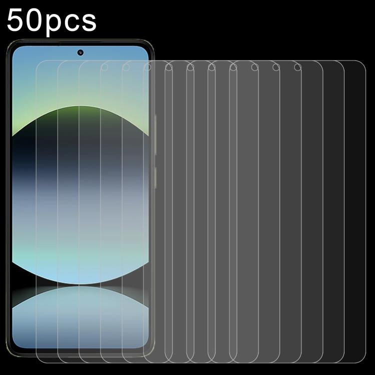 50pcs 0.26mm 9H 2.5D Tempered Glass Film, For Redmi 17C 4G, For Xiaomi Poco C81x 4G, For Xiaomi Poco M8s 5G, For Xiaomi Poco C81 Pro 4G, For Redmi A7 Pro 171mm / Poco C85x 5G, For Redmi R70 5G / R70m 5G, For Xiaomi Poco C85x 5G                         ...