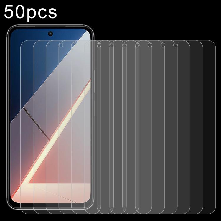 50pcs 0.26mm 9H 2.5D Tempered Glass Film, For Redmi 17C 4G, For Xiaomi Poco C81x 4G, For Xiaomi Poco M8s 5G, For Xiaomi Poco C81 Pro 4G, For Redmi A7 Pro 171mm / Poco C85x 5G, For Redmi R70 5G / R70m 5G, For Xiaomi Poco C85x 5G                         ...