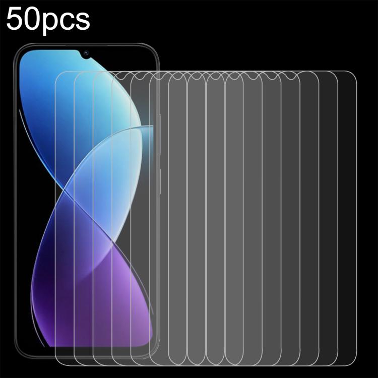 50pcs 0.26mm 9H 2.5D Tempered Glass Film, For Redmi A7 4G 171.8mm, For Redmi 17C 4G, For Xiaomi Poco C81x 4G, For Xiaomi Poco M8s 5G, For Xiaomi Poco C81 Pro 4G, For Redmi A7 Pro 171mm / Poco C85x 5G, For Redmi R70 5G / R70m 5G, For Xiaomi Poco C85x 5G...