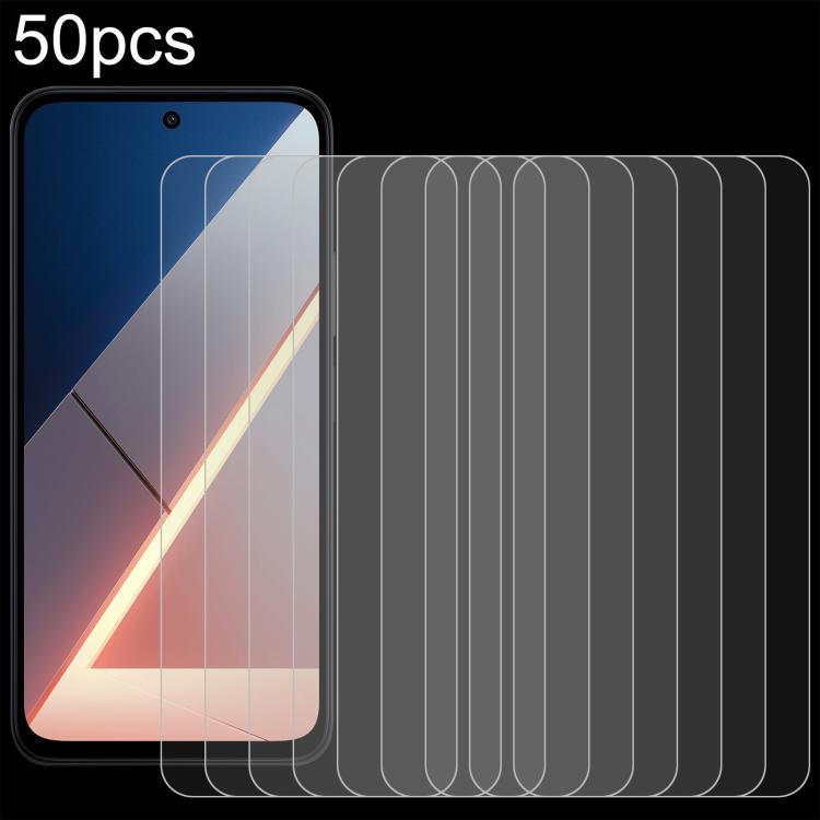 50pcs 0.26mm 9H 2.5D Tempered Glass Film, For Redmi A7 4G 171.8mm, For Redmi 17C 4G, For Xiaomi Poco C81x 4G, For Xiaomi Poco M8s 5G, For Xiaomi Poco C81 Pro 4G, For Redmi A7 Pro 171mm / Poco C85x 5G, For Redmi R70 5G / R70m 5G, For Xiaomi Poco C85x 5G...