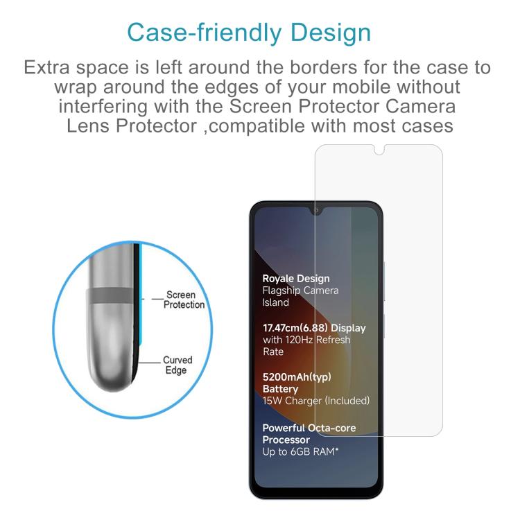 50pcs 0.26mm 9H 2.5D Tempered Glass Film, For Redmi A7 4G 171.8mm, For Redmi 17C 4G, For Xiaomi Poco C81x 4G, For Xiaomi Poco M8s 5G, For Xiaomi Poco C81 Pro 4G, For Redmi A7 Pro 171mm / Poco C85x 5G, For Redmi R70 5G / R70m 5G, For Xiaomi Poco C85x 5G...