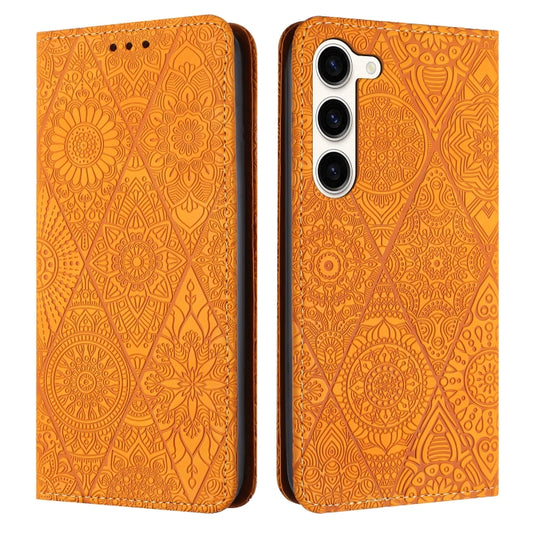 Ethnic Embossed Adsorption Leather Phone Case, For Samsung Galaxy S23 5G, For Samsung Galaxy S23 Ultra 5G, For Samsung Galaxy S22 5G, For Samsung Galaxy S22+ 5G, For Samsung Galaxy S22 Ultra 5G, For Samsung Galaxy S21 5G, For Samsung Galaxy S21+ 5G    ...