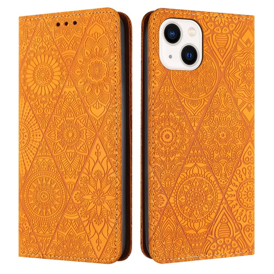 Ethnic Embossed Adsorption Leather Phone Case, For iPhone 14, For iPhone 14 Plus, For iPhone 14 Pro, For iPhone 14 Pro Max, For iPhone 13, For iPhone 13 Pro, For iPhone 13 Pro Max, For iPhone 12 / 12 Pro, For iPhone 12 Pro Max