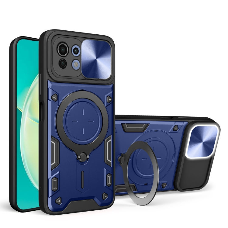 CD Texture Sliding Camshield Magnetic Holder Phone Case, For Xiaomi 11T, For Xiaomi Mi 11 Lite 4G / 5G, For Xiaomi Redmi Note 9 4G