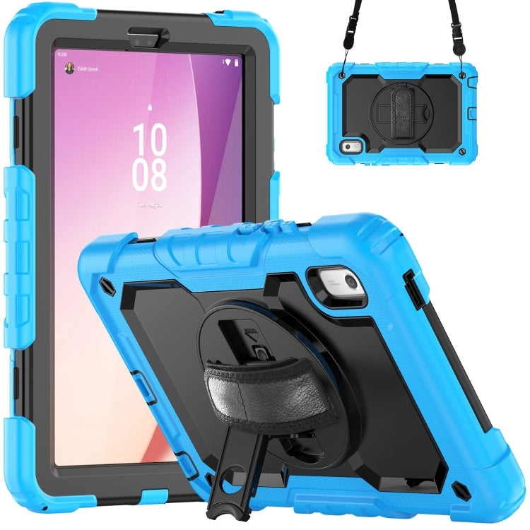 Silicone Hybrid PC Tablet Case with Shoulder Strap, For Lenovo Tab K9 / Tab One, For Lenovo Tab 10.1 / ZhaoYang K10c, For Lenovo Tab M8 4th Gen, For Lenovo Tab M9