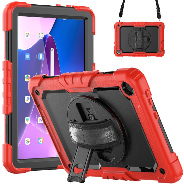 Silicone Hybrid PC Tablet Case with Shoulder Strap, For Lenovo Tab M10 10.1 Gen 3rd, For Lenovo Tab M10 Plus 10.6 Gen 3rd, For Lenovo Tab M8 HD 2020/2019