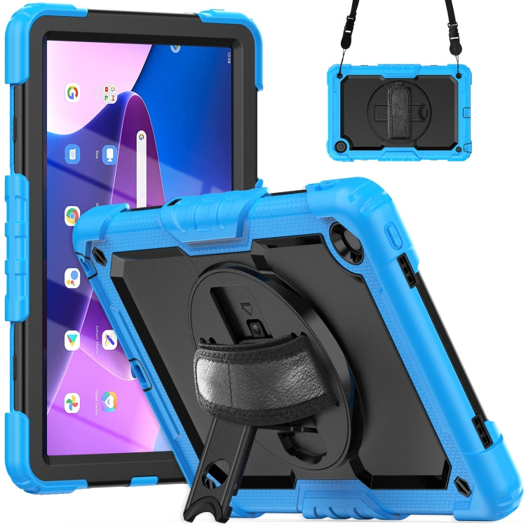 Silicone Hybrid PC Tablet Case with Shoulder Strap, For Lenovo Tab M10 10.1 Gen 3rd, For Lenovo Tab M10 Plus 10.6 Gen 3rd, For Lenovo Tab M8 HD 2020/2019