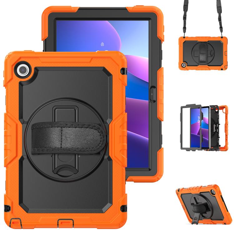 Silicone Hybrid PC Tablet Case with Shoulder Strap, For Lenovo Tab K9 / Tab One, For Lenovo Tab 10.1 / ZhaoYang K10c, For Lenovo Tab M8 4th Gen, For Lenovo Tab M9