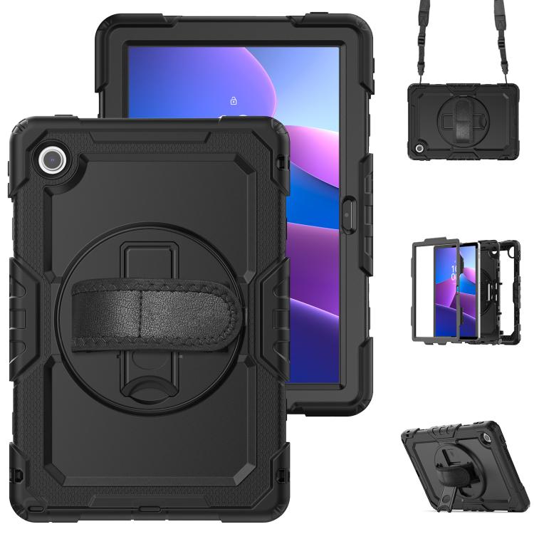 Silicone Hybrid PC Tablet Case with Shoulder Strap, For Lenovo Tab K9 / Tab One, For Lenovo Tab 10.1 / ZhaoYang K10c, For Lenovo Tab M8 4th Gen, For Lenovo Tab M9