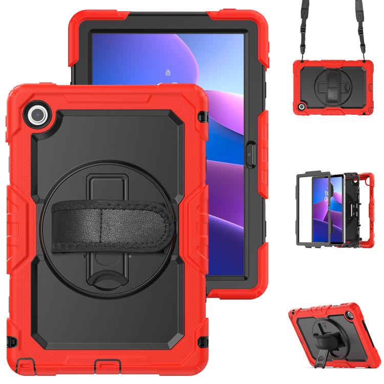 Silicone Hybrid PC Tablet Case with Shoulder Strap, For Lenovo Tab K9 / Tab One, For Lenovo Tab 10.1 / ZhaoYang K10c, For Lenovo Tab M8 4th Gen, For Lenovo Tab M9