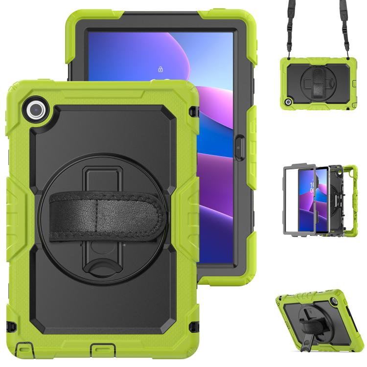 Silicone Hybrid PC Tablet Case with Shoulder Strap, For Lenovo Tab K9 / Tab One, For Lenovo Tab 10.1 / ZhaoYang K10c, For Lenovo Tab M8 4th Gen, For Lenovo Tab M9