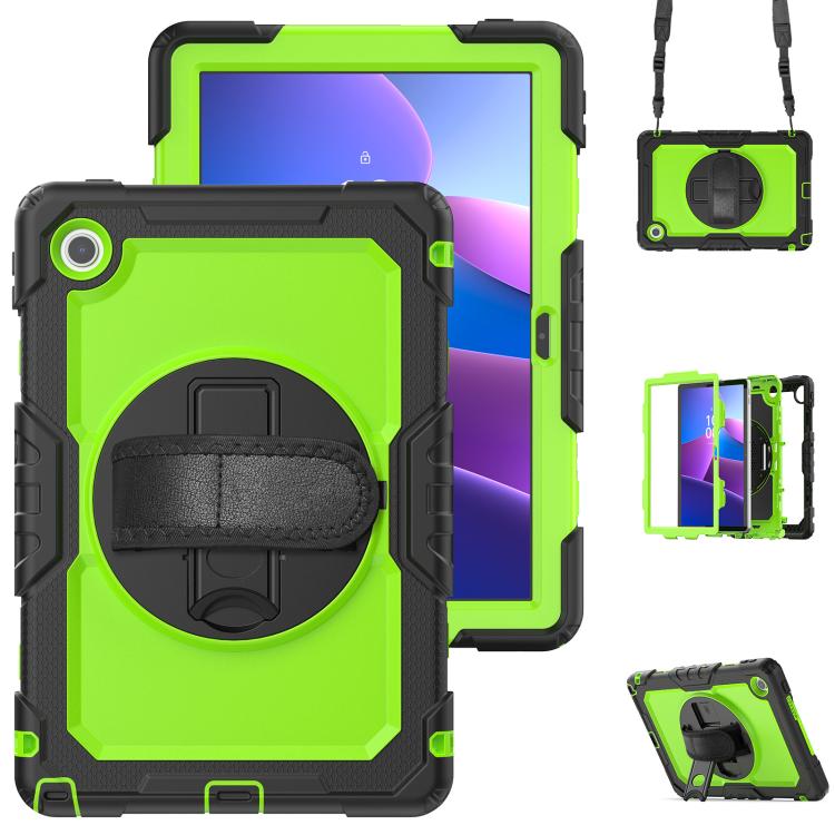 Silicone Hybrid PC Tablet Case with Shoulder Strap, For Lenovo Tab K9 / Tab One, For Lenovo Tab 10.1 / ZhaoYang K10c, For Lenovo Tab M8 4th Gen, For Lenovo Tab M9